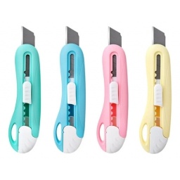 Trincheta Cutter Deli Escolar Variedad Colores E2024