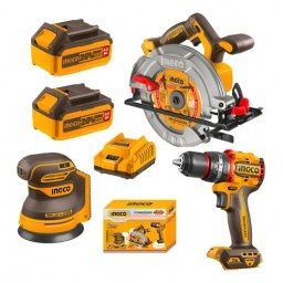 Combo Ingco P20s Brushless Taladro + Sierra + Lijadora